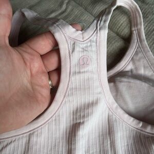 lululemon athletica Light Pink Ribbed Racerback Sports Bra